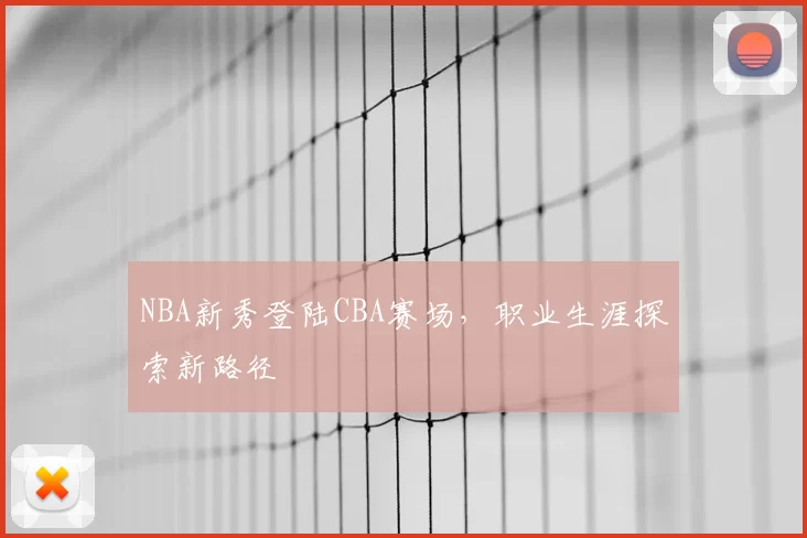 NBA新秀登陆CBA赛场，职业生涯探索新路径